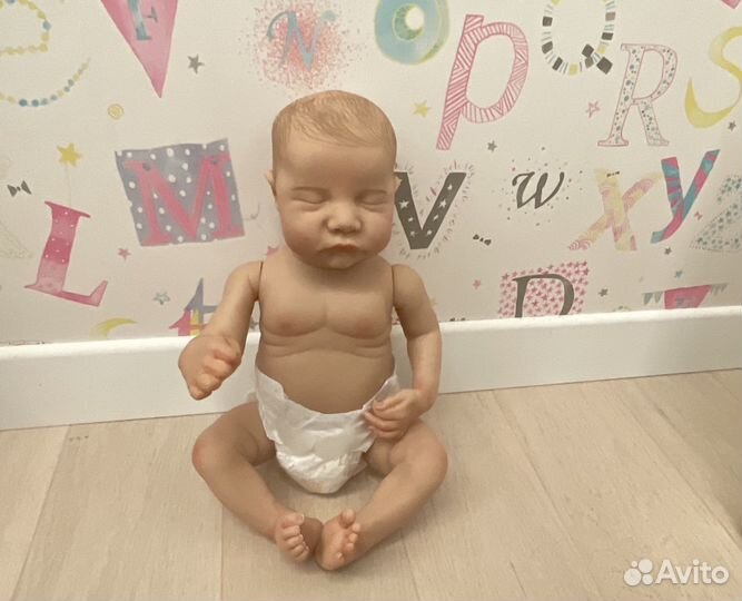 Кукла реборн силиконовая мальчик 50см