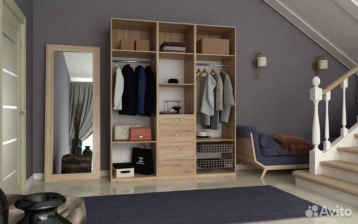 Гардеробная все размеры