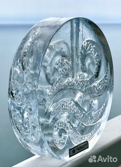Немецкий хрусталь Морозное стекло Ваза