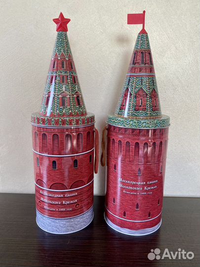 Банки жестяные от подарка с Кремлевской елки