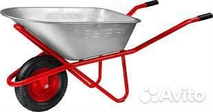 Тачка строительная зубр Т-12 90л 180кг 1-колесо