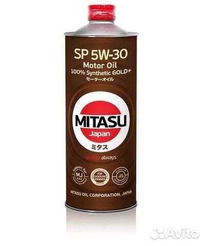 Мотороное масло Mitasu Gold+ SP 5W-30 ilsac GF-6A