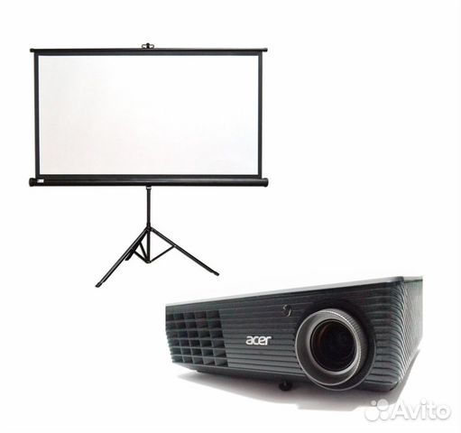 Аренда проектора с экраном и с кабелями