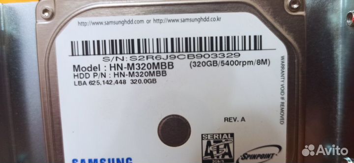 Жесткий диск для ноутбука Samsung 320 Gb