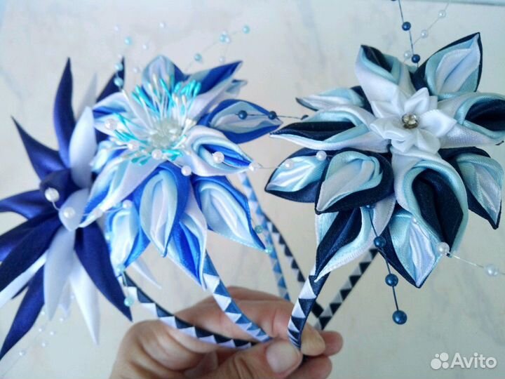 Ободки для волос с цветами