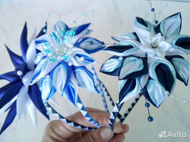 Ободки для волос с цветами