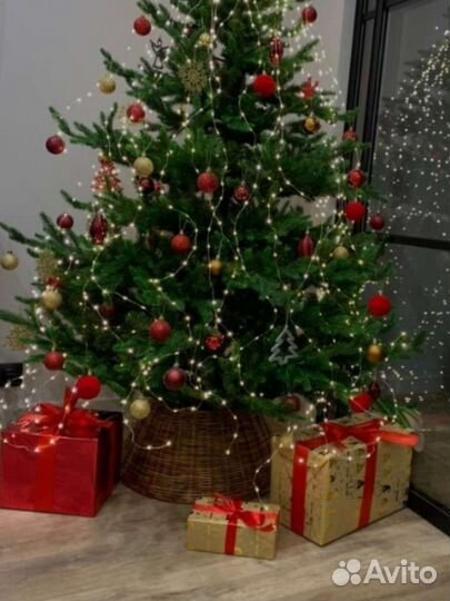 Плетеное кашпо для ёлки