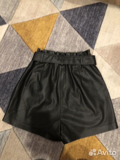 Кожаные шорты для девочки подростка
