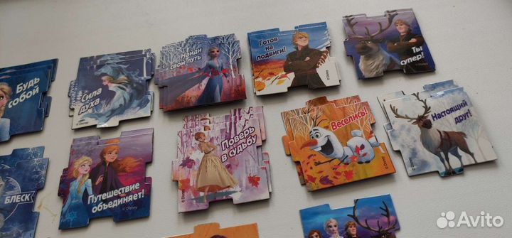 Магниты карточки пазлы Холодное сердце Растишка