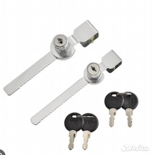 Замок для стеклянных витрин реечный