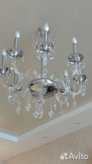 Люстра хрустальная и бра (2шт.)