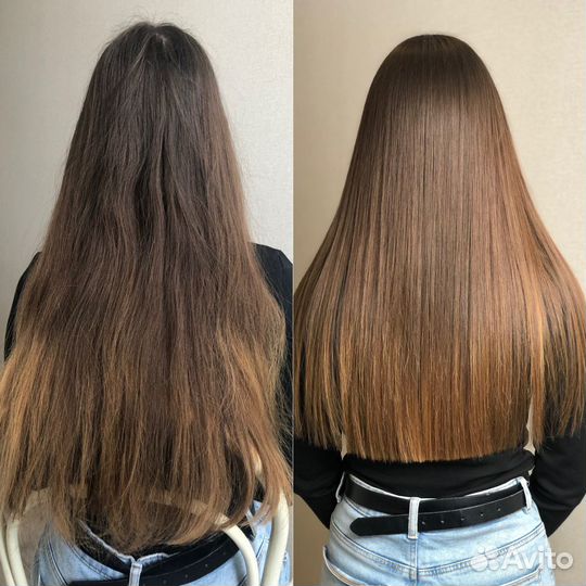 Кератиновое выпрямление волос