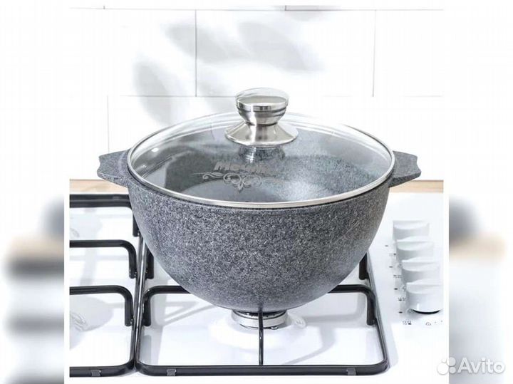 Казан 6л для плова Premium grey