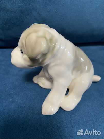 Статуэтка фарфор Конаково щенок СССР