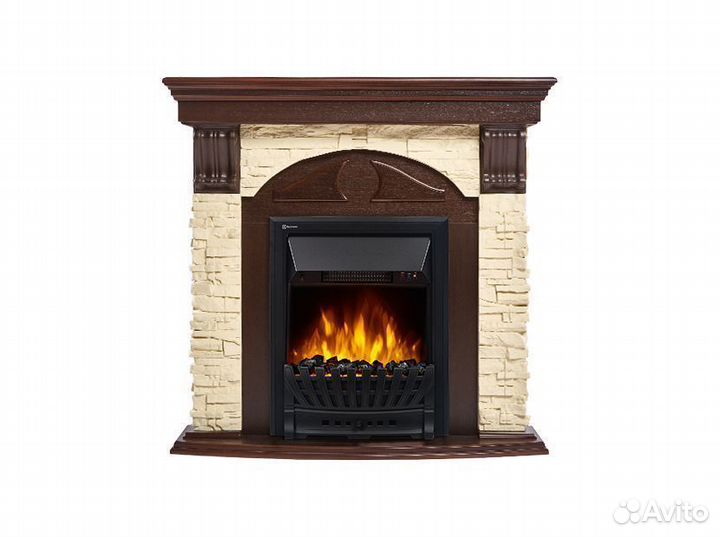 Портал Firelight Torre Classic камень, шпон венге