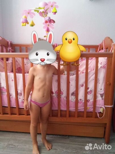 Кровать детская с продольным маятн. механизмом