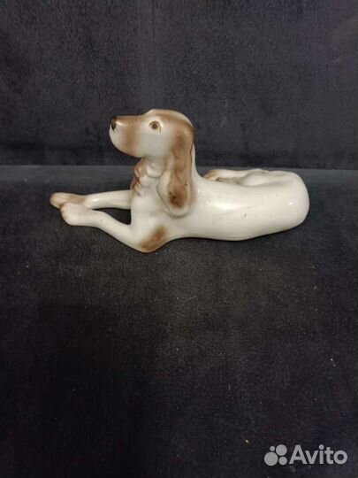 Фарфоровая статуэтка спаниеля СССР