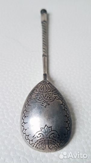 Ложка чайная витая серебро 30 грамм XIX век