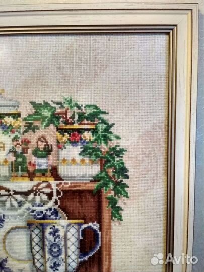 Картина вышитая крестиком ручная работа