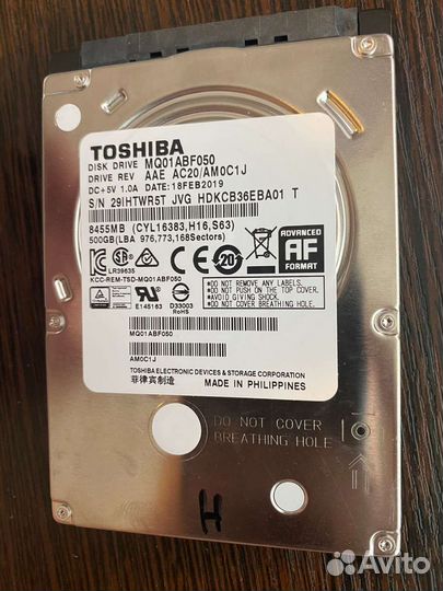 Жесткий диск toshiba 500 GB