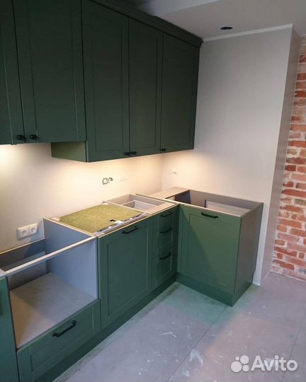 Новая кухня Фасады эмаль в стиле икеа будбин