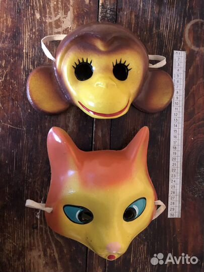 Маски детские карнавальные новогодние СССР винтаж