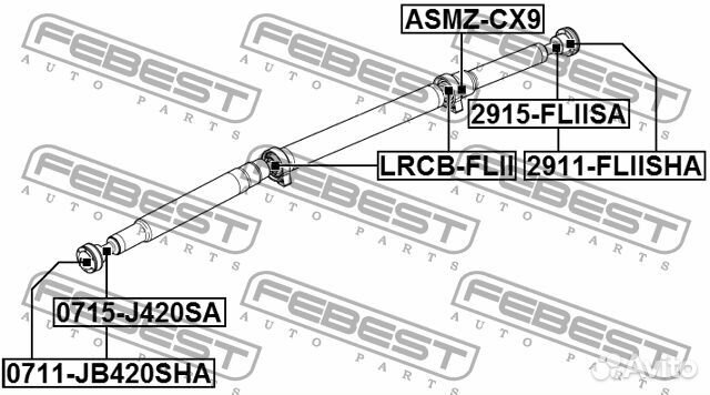 Подшипник подвесной карданного вала land rover freelander 06