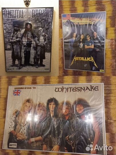 Постеры плакаты рок группы 12шт