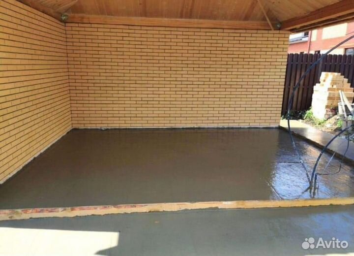 Заливка фундамента отмостка заезды