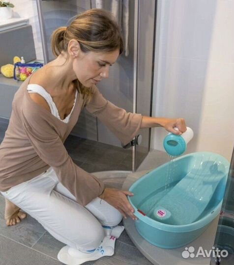 Ванночка со сливом и горкой OK Baby Onda