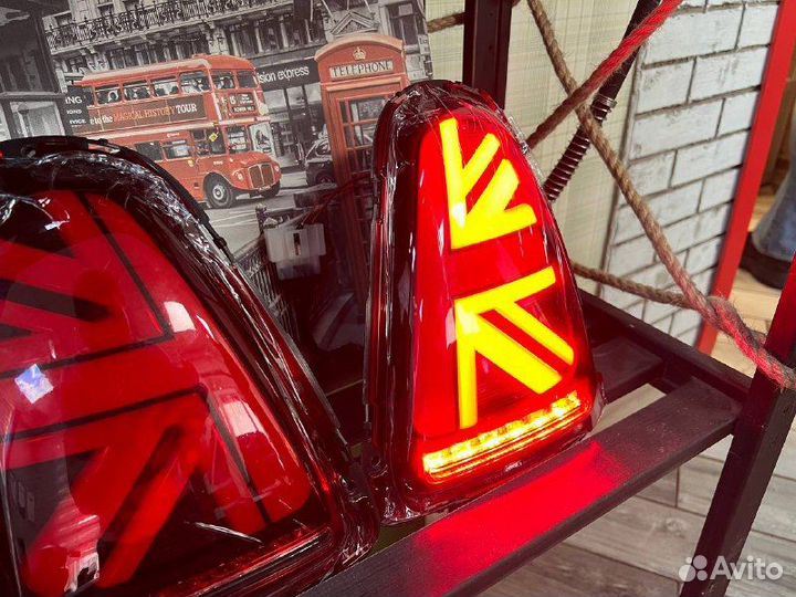 Mini Cooper тюнинг задние фонари union jack LED