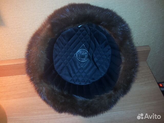 Шапка -ушанка из меха норки