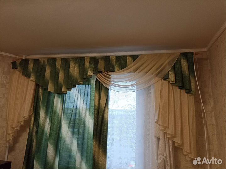 Шторы с ламбрекеном + карниз