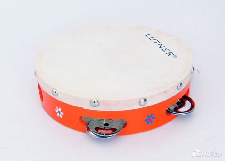 Тамбурин с кожей с 5 бубенцами Fleet TH7-5B