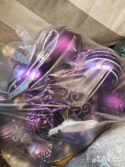 Елочные игрушки-пластик (пакетом)