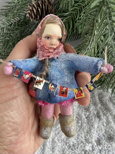 Марфушенька ватная елочная игрушка