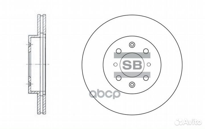 SD4105 диск тормозной передний Honda Civic, Ro