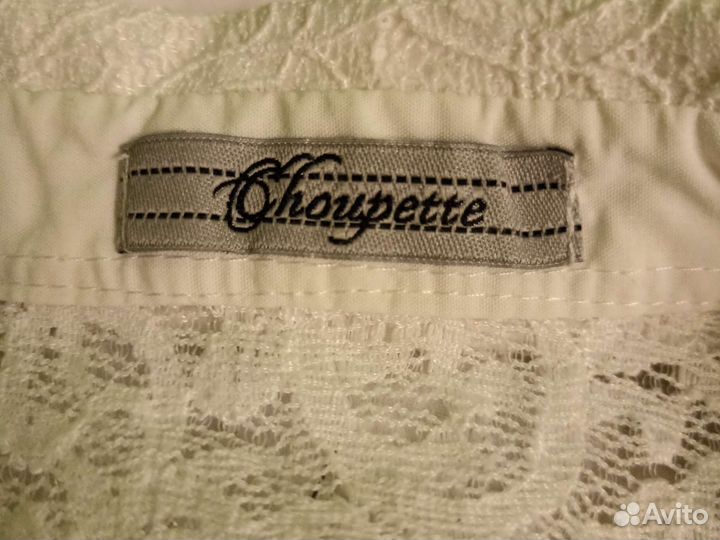 Блузка школьная кружевная нарядная с майкой 146