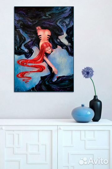 Интерьерная картина, ню, фэнтези, девушка