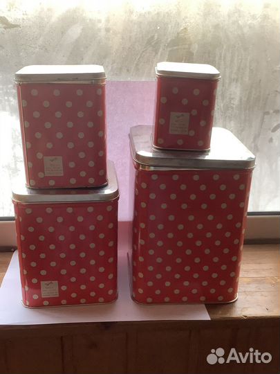 Банки для сыпучих продуктов жестяные СССР горох