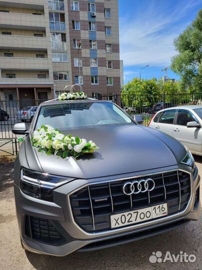 Цветы гирлянда свадебное украшение на машину