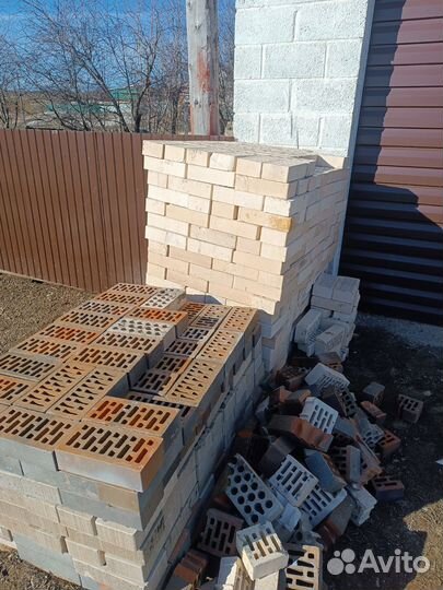 Кирпич облицовочный остатки