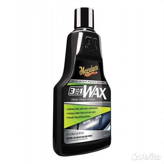 Защитная паста Meguiars 3-in-1 Wax G191016 473 мл