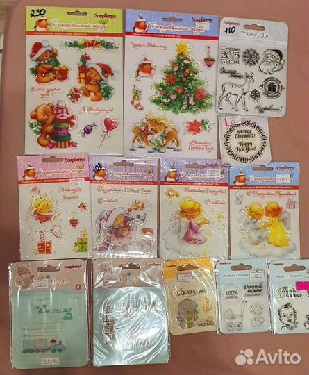 Наборы штампов для скрапбукинга 13 шт