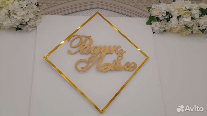 Имена на свадьбу имена на фотозону инициалы буквы