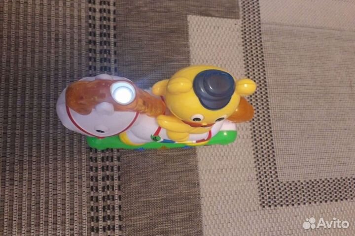 Медвежонок и лошадка музыкальная игрушка -проектор