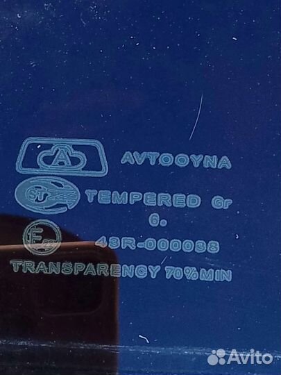 Стекло задней правой двери Daewoo Nexia