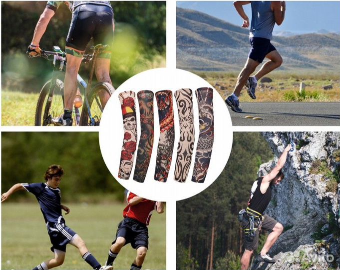 Стиль- Рукав с татуировками бесшовные эластичный