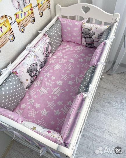 Бортики в детскую кроватку новые