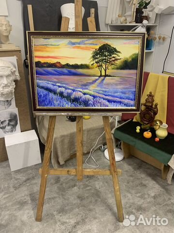 Лавандовое поле- картина маслом нахолсте